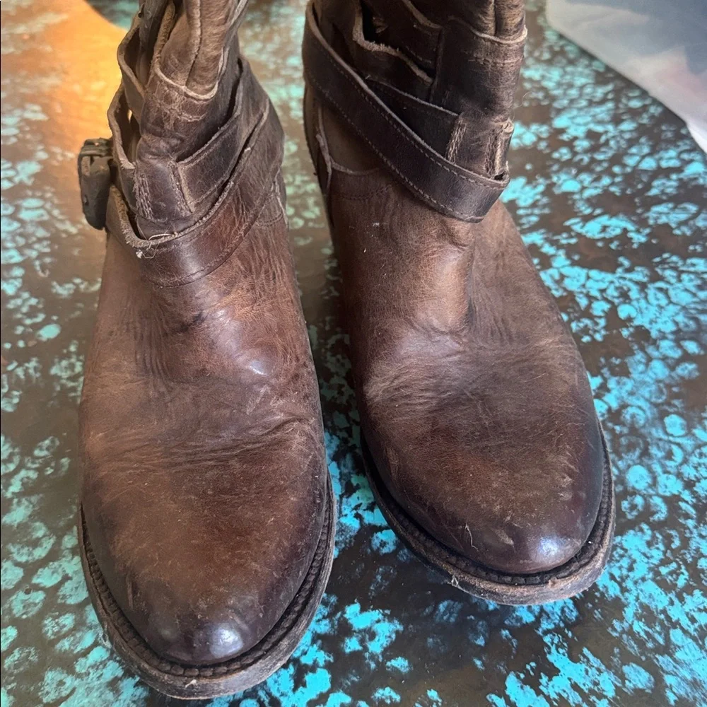 Freebird by Steven Pikes Leather Buckle Boots 10 OG - Picture 2 of 6